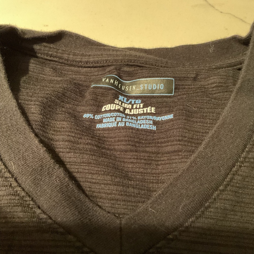 Van Heusen Studio Slim Fit v- neck shirt - Picture 3 of 7